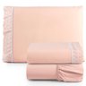 Jogo de Lençol Lese Percal 180 Fios Solteiro 3 Peças Barato - Salmão Casa Show Enxovais - 1