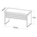 Ver imagem 4 de Kit Escritório Completo 1 Mesa 135cm 1 Balcão Baixo 1 Gaveteiro com Rodinhas