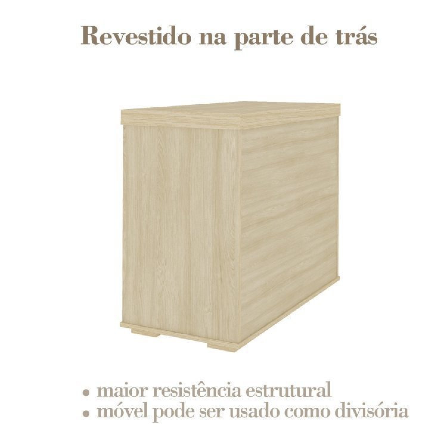 Kit Escritório Completo 1 Mesa 135cm 1 Balcão Baixo 1 Gaveteiro com Rodinhas - 12