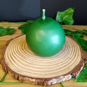 Vela Decorativa Bola Natalina Verde 6cm