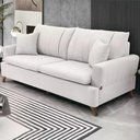 Ver imagem 1 de Sofa 2 Lugares 160 Cm Eron Linho Bege Vazzano Bege