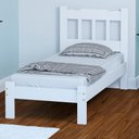 Ver imagem 1 de Cama Solteiro em Madeira Maciça Branco Nemargi