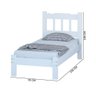 Cama Solteiro em Madeira Maciça Branco Nemargi - 4