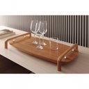 Ver imagem 3 de Bandeja Barcelona em Madeira e Detalhe Prata Cinamomo