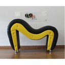 Ver imagem 5 de Poltrona Cadeira Cavalinho Sofá de Motel Hotel Preto Amarela