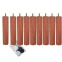 Ver imagem 1 de Conjunto de 9 Pés de Madeira 20cm Dimader Pé para Cama Box Casal Pé Palito Mel