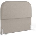 Ver imagem 2 de Cabeceira Cama Box King 195cm Lanna com Puff Recamier Doha W01 Linho Bege - Lyam Decor