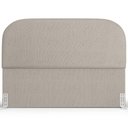 Ver mais imagens de Cabeceira Cama Box King 195cm Lanna com Puff Recamier Doha W01 Linho Bege - Lyam Decor