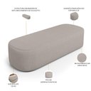 Ver imagem 5 de Cabeceira Cama Box King 195cm Lanna com Puff Recamier Doha W01 Linho Bege - Lyam Decor