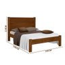 Cama De Madeira Maciça Casal Rustica Lara Imbuia Atraente - 3