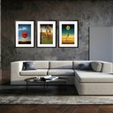 Ver imagem 1 de Kit 3 Quadros Grandes Salvador Dalí Collection I 60x48cm:moldura Preta