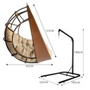 Ver imagem 4 de Cadeira Balanço Ninho Suspenso com Suporte e Almofada Impermeável