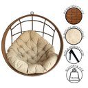 Ver imagem 3 de Cadeira Balanço Ninho Suspenso com Suporte e Almofada Impermeável
