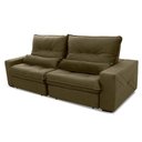 Ver imagem 6 de Sofá Retrátil Reclinável Sevilha 2,50m Suede Velut Bege Molas Ensacadas - King House