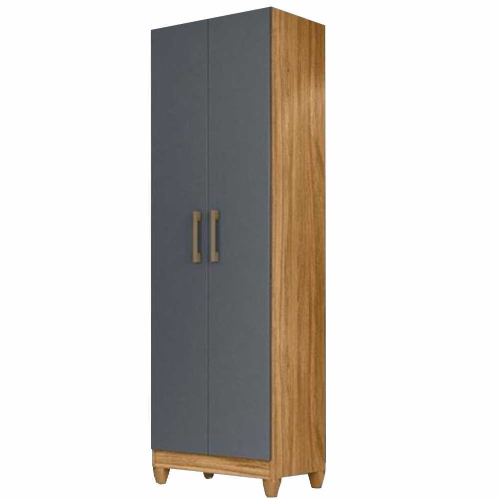 Armário Multiuso 2 Portas New Iris Freijó Cinza 902031 Moval