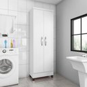 Ver imagem 5 de Kit Cômoda 5 Gavetas Porto Belo Com Multiuso Cairo 2 Portas Branco Clique Chique