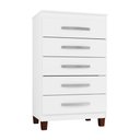 Ver imagem 2 de Kit Cômoda 5 Gavetas Porto Belo Com Multiuso Cairo 2 Portas Branco Clique Chique