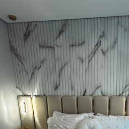 Painel Ripado Versátil 270x110cm Larg: 01 Unid. (3m²) Polietileno - Talatto Painéis - Marmorizado - 4