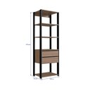 Ver imagem 4 de Closet Modulado Guarda Roupa Roupeiro Quarto Casal 5 Prateleiras 2 Gavetas Preto Marrom Madeira