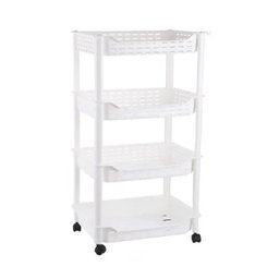 Carrinho Organizador Multiuso 4 Prateleiras Branco Cozinha Manicure Brinquedos Fruteira Quarto Escri - 3