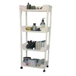 Carrinho Organizador Multiuso 4 Prateleiras Branco Cozinha Manicure Brinquedos Fruteira Quarto Escri - 1