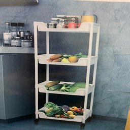 Carrinho Organizador Multiuso 4 Prateleiras Branco Cozinha Manicure Brinquedos Fruteira Quarto Escri - 2