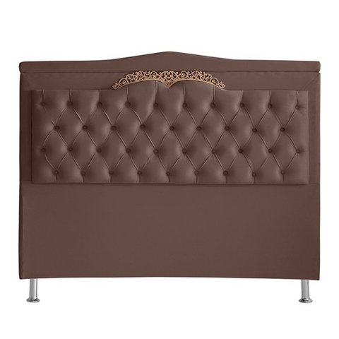 Cabeceira de Cama Box Helena Casal 140 Cm Capitonê Retro Botão Encapados Suede Rosê Eli Móveis