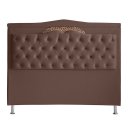 Ver imagem 1 de Cabeceira de Cama Box Helena Casal 140 Cm Capitonê Retro Botão Encapados Suede Rosê Eli Móveis