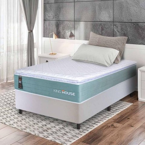 Cama Box Lagos Molas Ensacadas Solteirão 96x203 King House