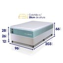 Ver imagem 2 de Cama Box Lagos Molas Ensacadas Solteirão 96x203 King House