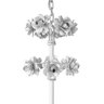 Lustre Artesanal Branco Com Rosas Para Quartos Infantis Libertas Rosas Artesanato Cecília com Rosas - 3