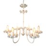 Lustre Artesanal Branco Com Rosas Para Quartos Infantis Libertas Rosas Artesanato Cecília com Rosas - 6