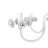 Lustre Artesanal Branco Com Rosas Para Quartos Infantis Libertas Rosas Artesanato Cecília com Rosas - 5