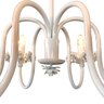 Lustre Artesanal Branco Com Rosas Para Quartos Infantis Libertas Rosas Artesanato Cecília com Rosas - 7