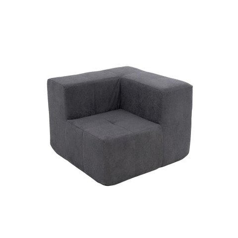 Sofá Modular de Canto 1 Lugar 86cm Kappesberg Boucle Titanio