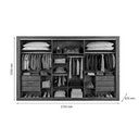 Ver imagem 3 de Guarda Roupa Casal 3 Portas de Correr e 6 Gavetas C/ 1 Espelho Toronto Branco - Europa