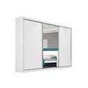 Ver imagem 2 de Guarda Roupa Casal 3 Portas de Correr e 6 Gavetas C/ 1 Espelho Toronto Branco - Europa
