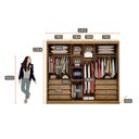 Ver imagem 4 de Guarda Roupa Casal com Espelho 2 Portas 8 Gavetas Ferrara Novo Horizonte