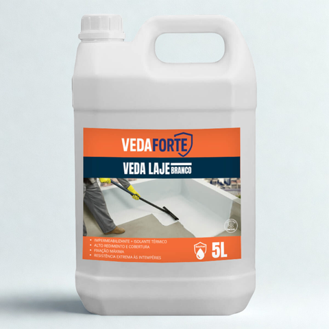 Borracha Líquida Manta Impermeabilizante Veda Laje Telhados Paredes com Isolamento Térmico Branco