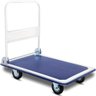 Carrinho de Carga Plataforma 150kg 4 Rodas Multiuso Base de Ferro Reforçada Armazém Logística Dobráv - 2