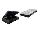 Ver imagem 1 de Cama Box Baú Solteiro Sono Suede Preto + Colchão Solteiro Sono Espuma D33 Com EPS 30x88x188