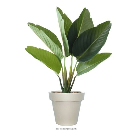 Vaso Redondo 37cm Cimento Efeito Concreto Leve Decorativo - Jvrec37