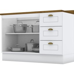 Cozinha Compacta 2 Peças 5 Portas 3 Gavetas Emily - 8
