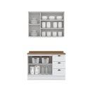 Ver imagem 4 de Cozinha Compacta Modulada 2 Peças 5 Portas 3 Gavetas Emily Branco/HP/Nature