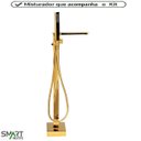 Ver imagem 3 de Kit Banheira Imersao Freestanding Luxo 1.50m com Misturador Dourado