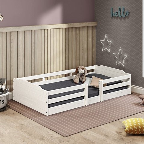 Cama Montessoriana em Madeira Maciça Malta Casatema MadeiraOriginals Branco