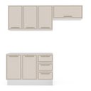 Ver imagem 3 de Cozinha Compacta 250081 3 Peças Amara Branco Creme Politorno Móveis