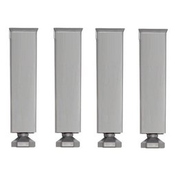 4 Pés de Cozinha Cinza Vap Regula de 17 a 19cm para Gabinete Armario Balcão - 1