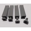 Ver imagem 4 de 4 Pés de Cozinha Cinza Vap Regula de 17 a 19cm para Gabinete Armario Balcão