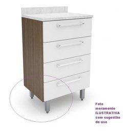 4 Pés de Cozinha Cinza Vap Regula de 17 a 19cm para Gabinete Armario Balcão - 6